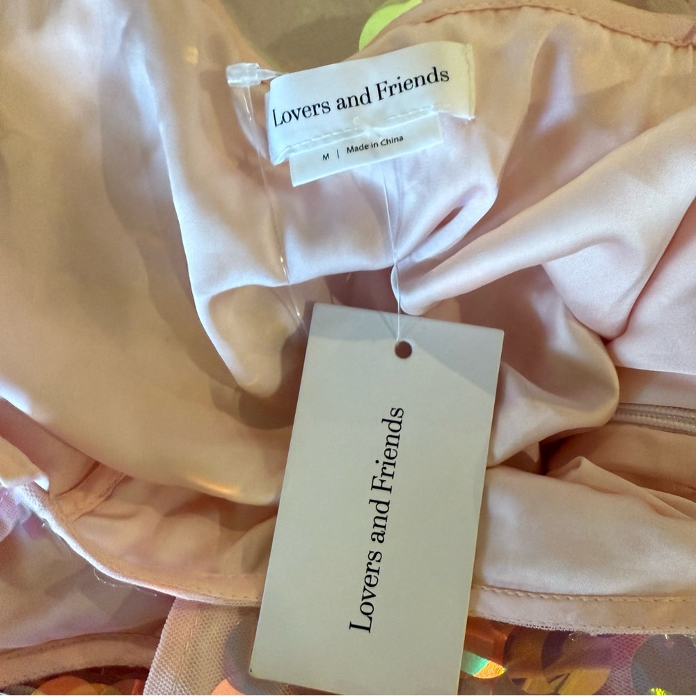 Lovers + Friends Cori Sequin Mini Dresses in Iridescent Purple Pink NEW NWT - Picture 4 of 5